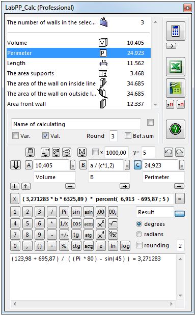 ARCHICAD calculations